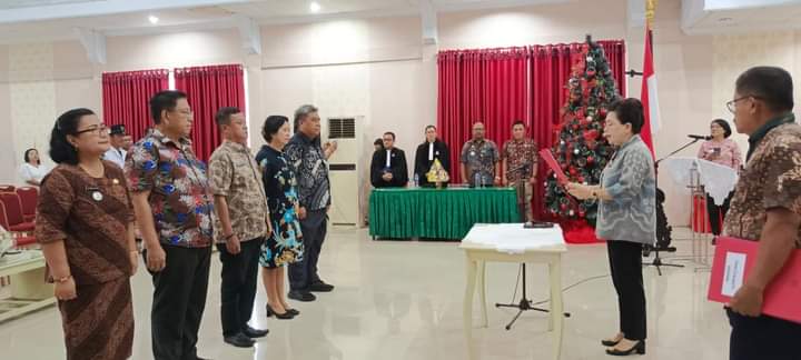 Pemkab Sangihe Rotasi Jabatan 5 Pejabat Tinggi Pratama
