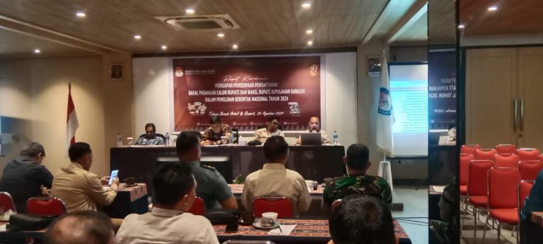 Rakor Persiapan Pendaftaran Bakal Calon Bupati dan Wakil Bupati di Pilkada Sangihe