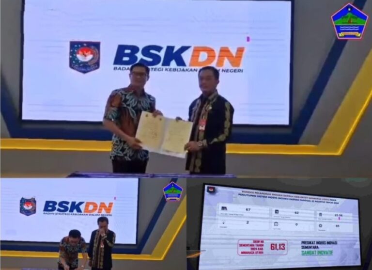 Sabet Predikat Sangat Inovatif dari BSKDN, Minut di Era Bupati Joune Ganda Pembangunannya Semakin Maju