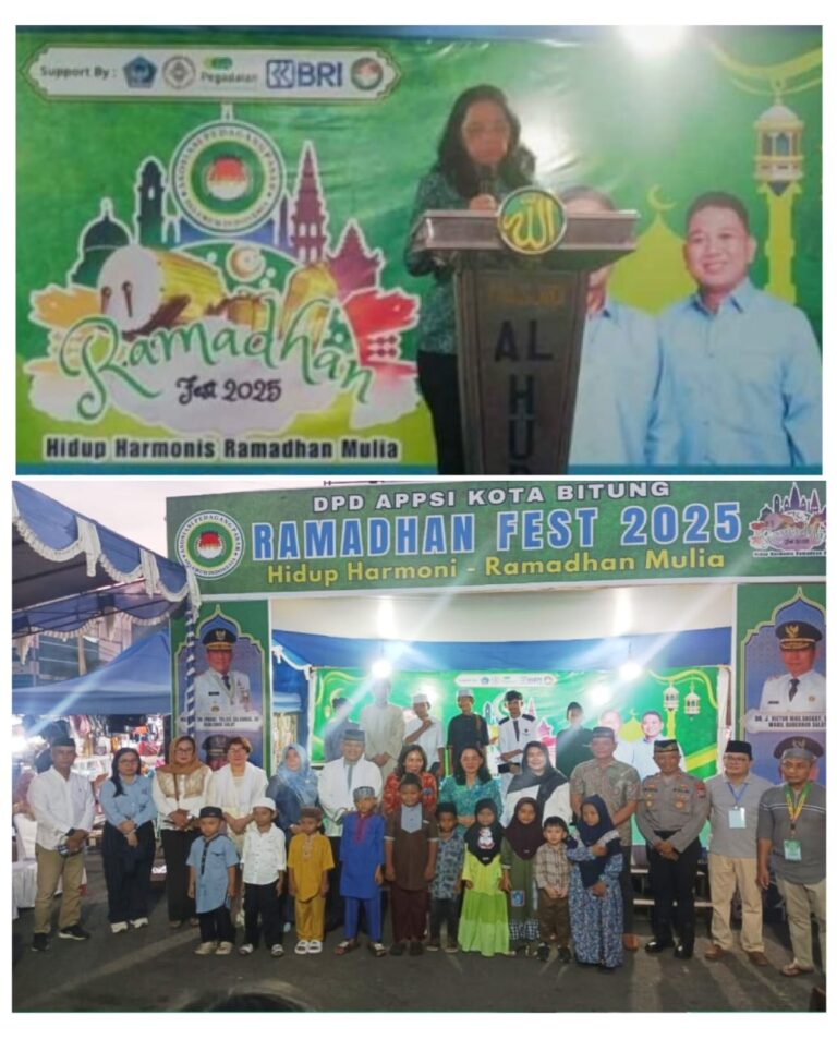 Ketua TP PKK kota Bitung dan Ny. Jacinta Gumolung Buka Puasa Bersama Anak Yatim di Ramadhan Fest