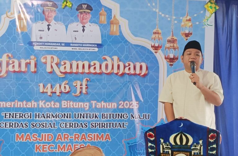 Pesan Wawali Randito saat Safari Ramadhan Pemerintah Kota Bitung bersama Jamaah Masjid Al-Rashima