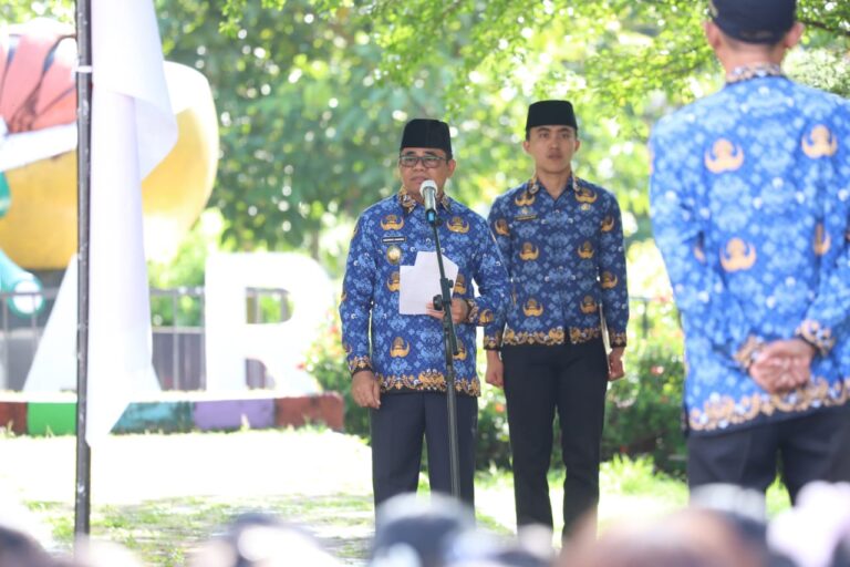 Pesan Wabup Heronimus kepada ASN Lingkup Pemkab Sitaro saat Pimpin Apel Korpri