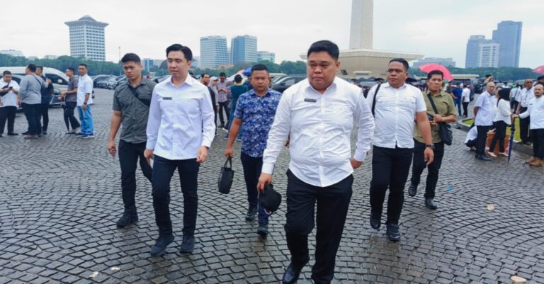 Bupati Michael Thungari dan Wakil Bupati Tendris Bulahari di Gladi Pelantikan Kepala Daerah Serentak
