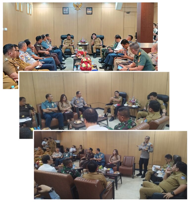 Sikapi Masalah Stabilitas Keamanan di Kota Bitung, Walikota Pimpin Rapat Koordinasi Bersama Forkopimda