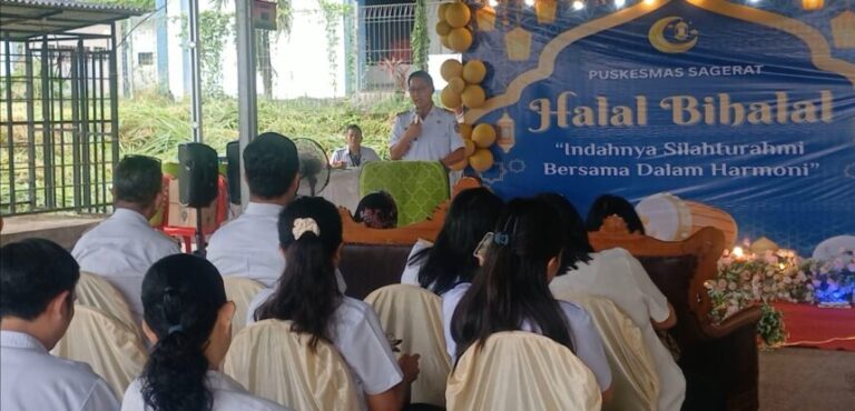 Wali Kota Bitung Hadiri Halal Bi halal Keluarga Besar Puskesmas Sagrat