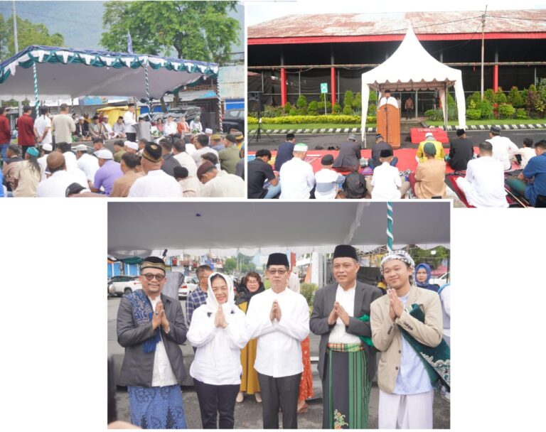Wali Kota Hadiri Sholat Idul Fitri 1446 H di Pusat Kota Bitung