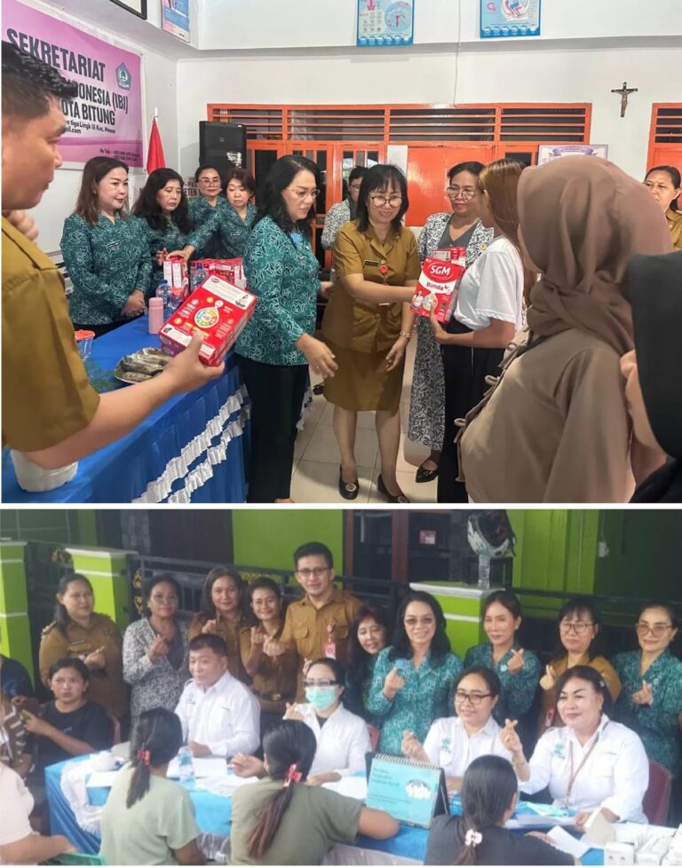 Peringati HUT IBI ke 74 di Kota Bitung, Ditandai Dengan Bakti Sosial Pelayanan KB Pasangan Usia Subur