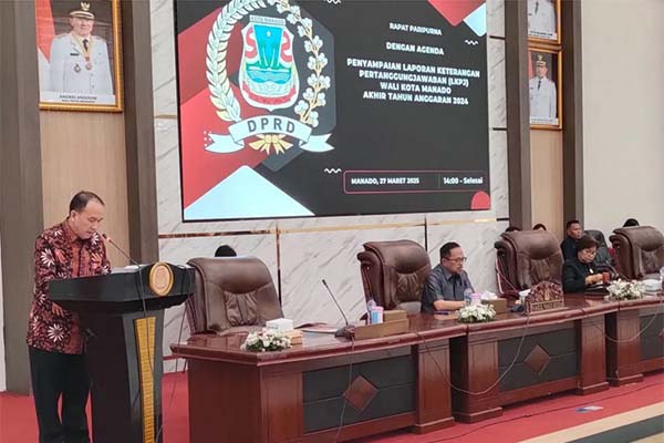 DPRD Manado Gelar Rapat Paripurna LKPJ Wali Kota Tahun Anggaran 2024