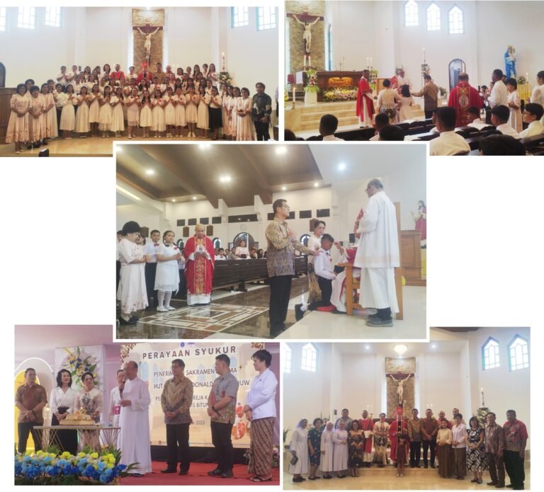 Wali Kota Bitung Hadiri Penerimaan Sakramen Krisma, Pemberkatan Gereja dan Syukur Tabisan Imamat Pastor Paroki ke 22 Tahun