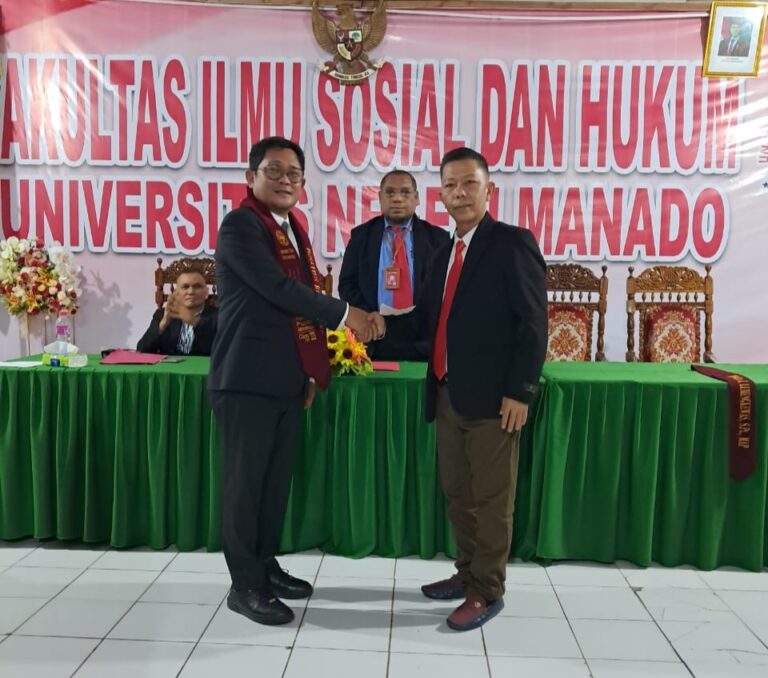 Melalui Tesis Bitung Kota Digital Smart City, Rudy Theno Meraih IPK 3,98 Cum Laode di Unima
