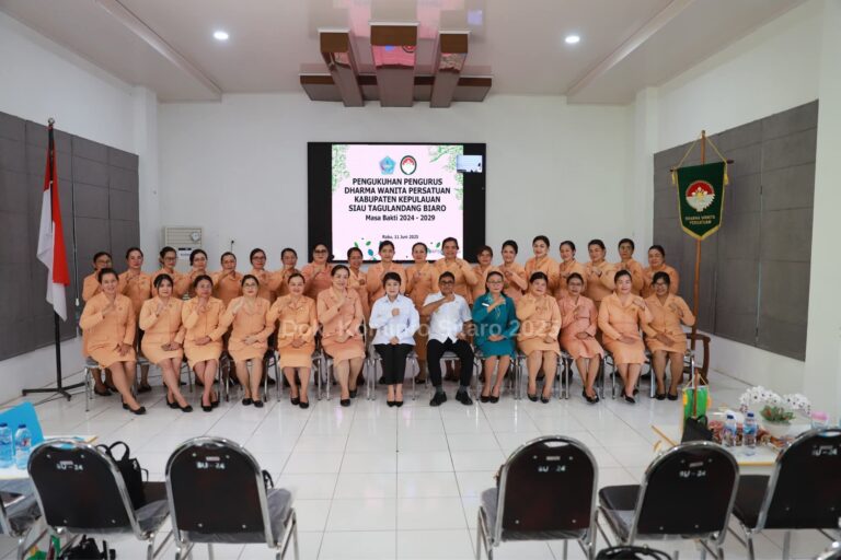 Secara Virtual, Bupati dan Wakil Bupati Sitaro Hadiri Pengukuhan DWP Sulut Masa Bakti 2024-2029