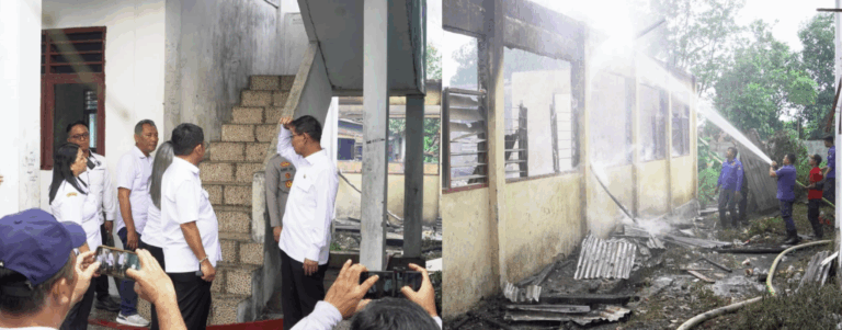 Musibah Kebakaran di SMP Negeri 5 Bitung Mendapat Perhatian Serius dari Wali Kota Hengky Honandar