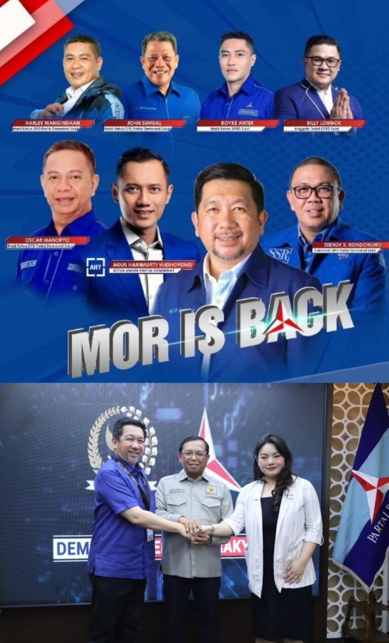Mor is Back! Ditunjuk AHY Ketua Demokrat Sulut, NVB: HBL Fokus Nasional, SSR: Prabowo Dua Periode