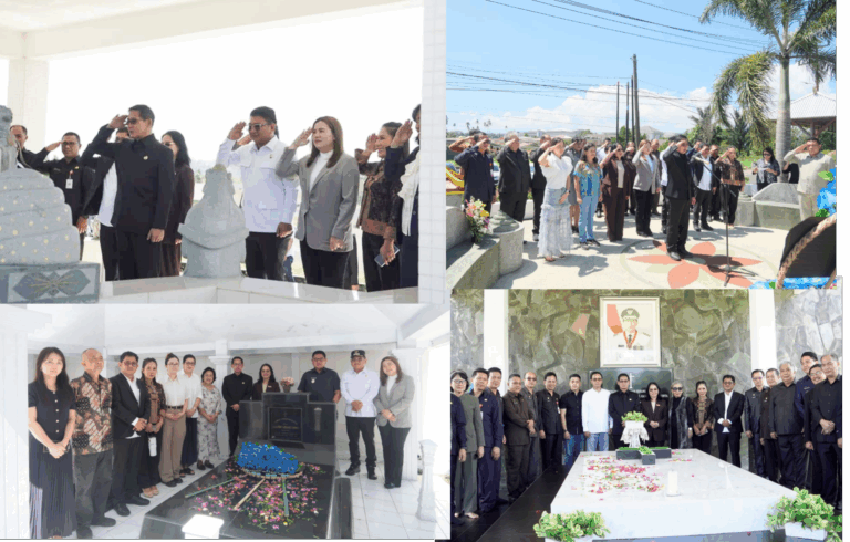 Menyambut HUT ke 35 Kota Bitung, Pemkot Ziarah Bersama ke Makam Mantan Pimpinan Kota Bitung