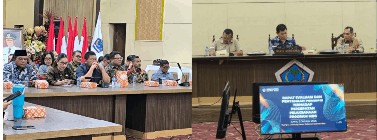 Dalam Meningkatkan Gizi Masyarakat, Wawali Randito Maringka Hadiri Rapat Evaluasi Program MBG