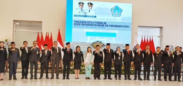 Wali Kota Bitung Hadiri Pelantikan Kepala BPKP Sulut, Dorong Sinergi dan Kolaborasi Wujudkan Pemerintahan yang Berintegritas