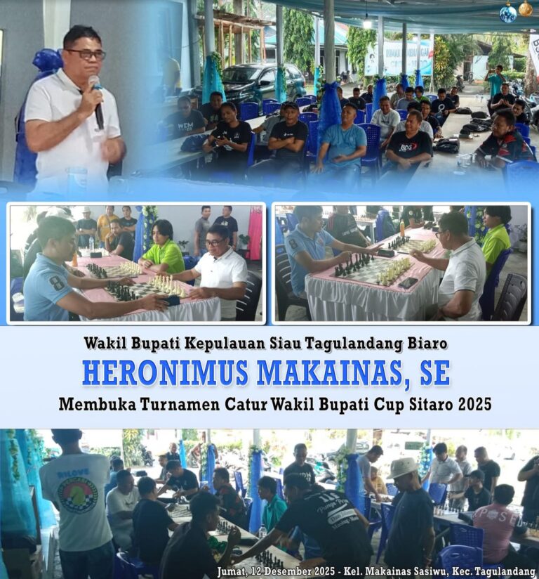 Langkah Strategis dari 64 Kotak: Wakil Bupati Buka Turnamen Catur Wabup Cup Sitaro 2025