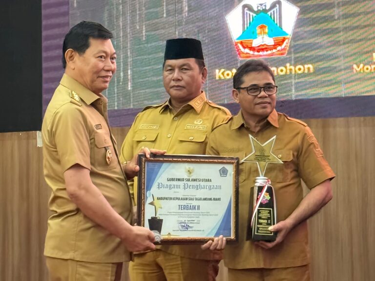 Wakil Bupati Heronimus Makainas Hadiri Rakor TKPKD Sulut, Sitaro Raih Penghargaan Kinerja Terbaik Penurunan Stunting
