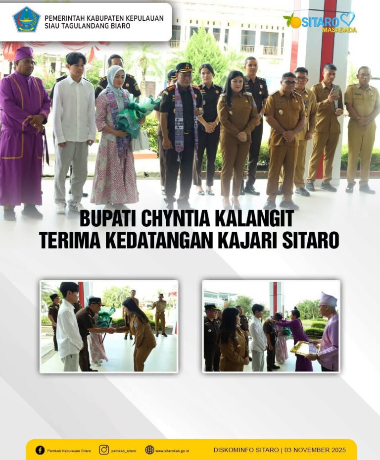 Kejari Sitaro Anang Suhartono di Sambut Tarian Adat dan Semangat Kolaborasi