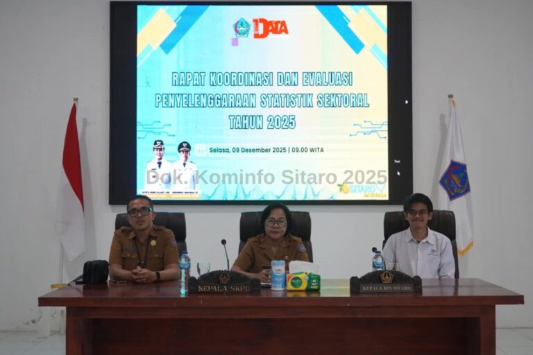 Sitaro Menuju Satu Data: Rakor Statistik Sektoral 2025 Tegaskan Komitmen Penguatan Tata Kelola Informasi